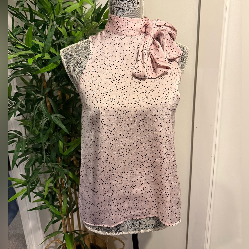 Pink Polka Dot Star Sleeveless Top size 6